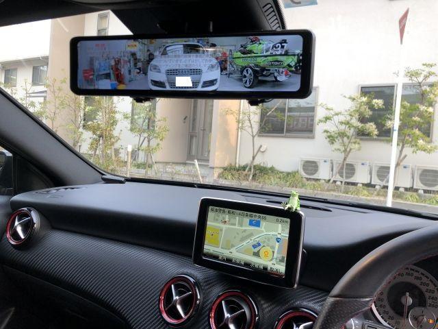 大阪府 寝屋川市より メルセデス・ベンツ A250
輸入車・外車 パーツ持込取付可能！デジタルインナーミラー・ドライブレコーダー前後2カメラ 持込み取付け　