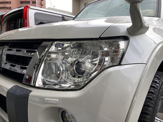 大阪・守口市より CBA-V83W ミツビシ パジェロ　ヘッドライトクリニーング　ヘッドライトクリーニング　四條畷・枚方・交野・京都・大東・寝屋川・守口・門真