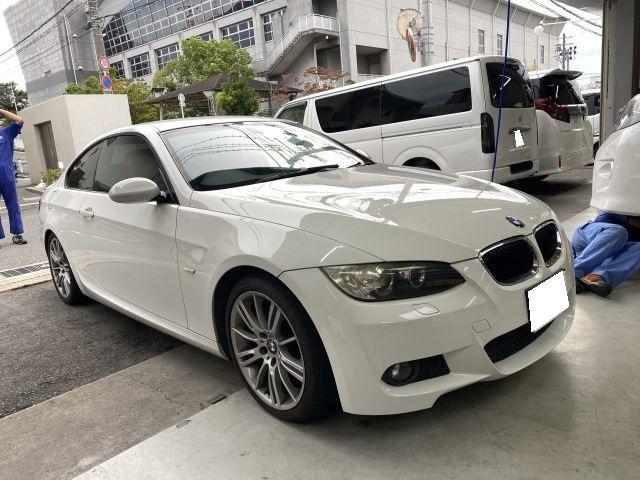 大阪府 寝屋川市より ABA-WA20 E92 BMW 320iクーペ　エンジンオイル交換　オイル交換　四條畷・東大阪・枚方・交野・京都・奈良・守口・門真・大東