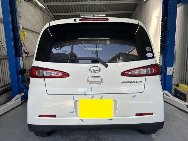 大阪府 寝屋川市より ダイハツ L405S ソニカ 追突被害事故修理・鈑金塗装修理
車両保険修理 四條畷・大東・生駒・東大阪・交野・京都・高槻・摂津・枚方・守口