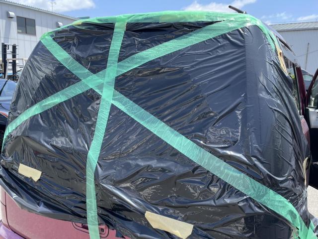 スズキ MRワゴンのリアガラス交換 の ご依頼ありがとうございます。 ナビゲート オートモービルコレクション 大阪 大阪府外 出張 対応 飛び石 ヒビ ひび割れ 格安 フロントガラス交換 自動車ガラス