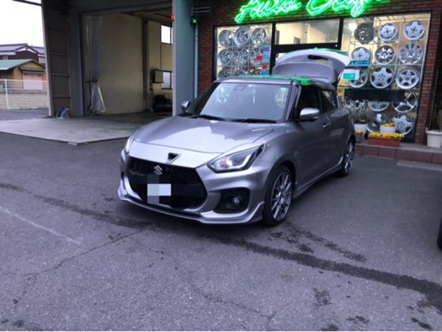 スイフトスポーツ　TEIN車高調取り付け　アライメント　タイヤ交換