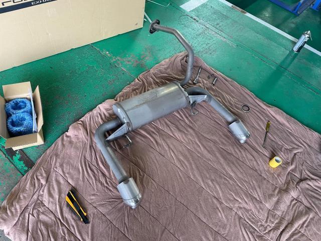 ダイハツ　コペン　LA400K　吸排気系パーツ取付　持込マフラー交換　滋賀県　甲賀市　水口町　オートクラフト