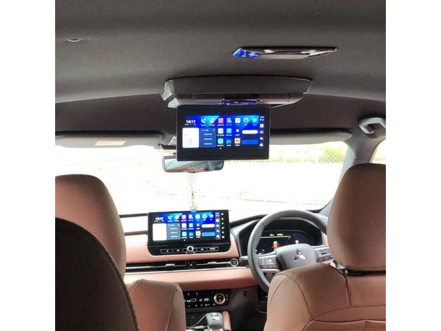 【三菱GN0WアウトランダーPHEV】スマホ連携ナビゲーションにフリップダウンモニター取付！