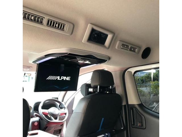 【日産E26キャラバン】アルパイン12インチフリップダウンモニター＆メティオスピーカー取付！