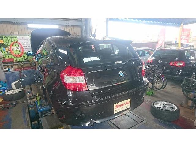 BMW　116i　E87　UF16　車検整備　　輸入車修理・板金塗装・車検整備　伊丹尼崎　宝塚川西　西宮神戸　豊中大阪お客様歓迎！
当社お預かり車両すべてコロナ対策としてウィルス除菌施工の対策を行っています