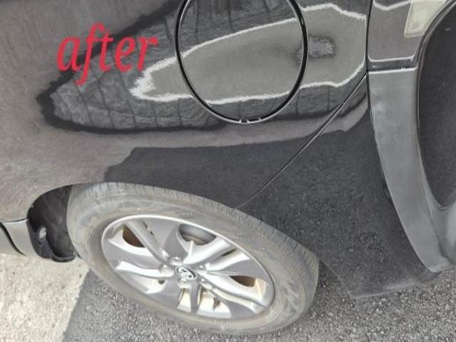 トヨタ　シエンタ　宝塚市　後ろタイヤ上（クォーター）キズ・へこみ直し　板金塗装