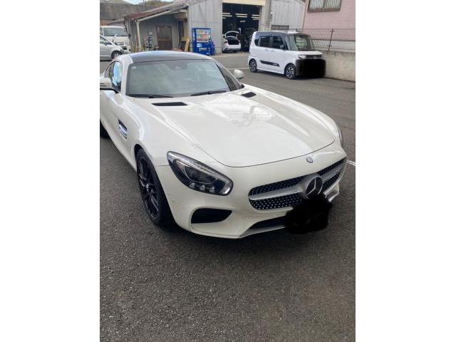 メルセデスベンツAMG　GT  アルミボディ修理　バンパー補修　大阪　和泉市　ボディーショップ下平