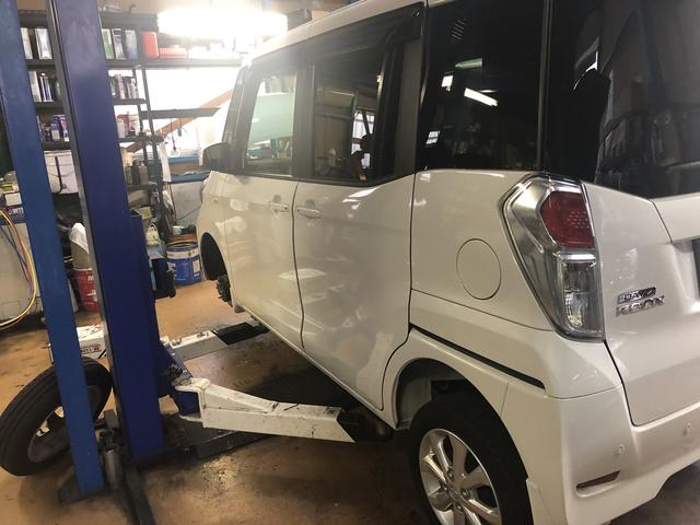 日産　デイズ　ダウンサス交換　整備　修理　車高下げる　