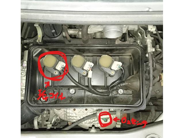 フロントO2センサ交換 イグニッションコイル交換 タイヤ交換　スパークプラグ交換 持ち込み　オイル交換　安い　岩出市　紀の川市　和歌山市　軽自動車　車検　くるまだるまや　パーツ持込み取付　修理　板金　カーナビ