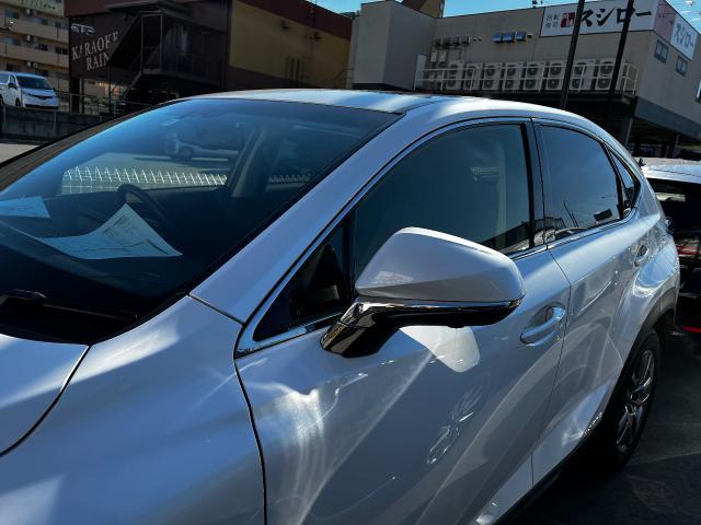 レクサス　NX300h ハイブリッド　ミラーカバー交換　ブラックミラーカバー　大阪市　羽曳野市　藤井寺市　富田林市　八尾市　堺市
