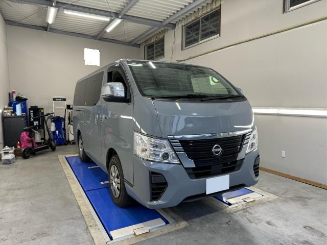 NISSAN　キャラバン　エンジンオイル交換　オイルフィルター交換　株式会社ワイズ 無料代車　当日車検OK　岸和田　和泉　泉佐野　堺　貝塚　忠岡　高石　熊取