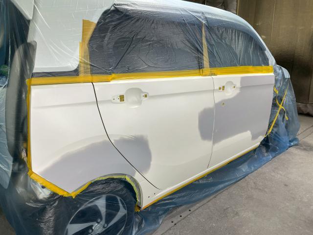 ホンダ　Ｎ－ＷＧＮ　鈑金塗装　右側面　ドア　フェンダー　バンパー