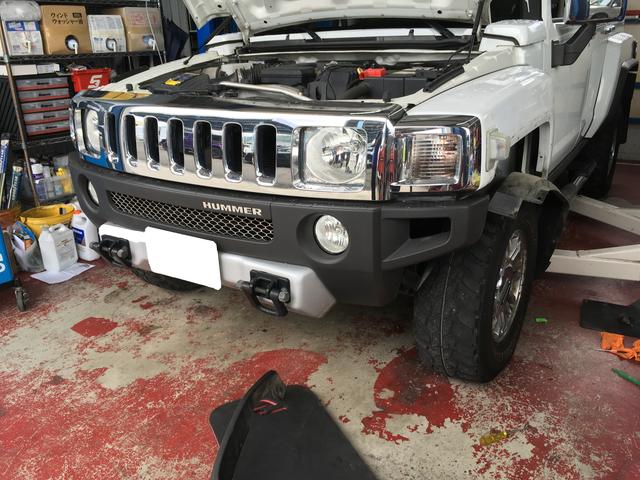 ハマーH3　クリアランスポジション球　交換　納車前整備　アメ車なら滋賀県　長浜市　ハイライフにお任せください！