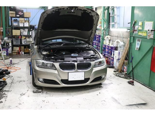 BMW E90 325i エンジンフラッシング～エンジンオイル交換