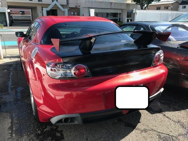 RX-8　SE3P　車検整備　エンジンオイル・スパークプラグ交換　車高調取り付け　兵庫県　大阪府　伊丹市　尼崎市　西宮市　宝塚市　川西市　整備　修理　車検　板金　カスタム　持ち込み　取付