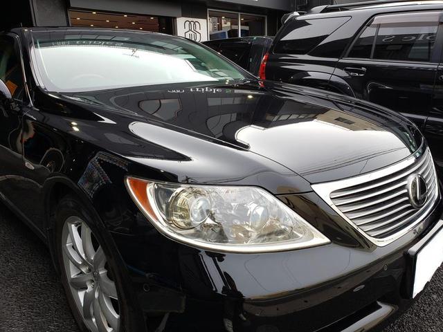 トリプルエス　京都　外車、輸入車修理　レクサス　LS460　ボディ磨き　ハンドルセンター調整