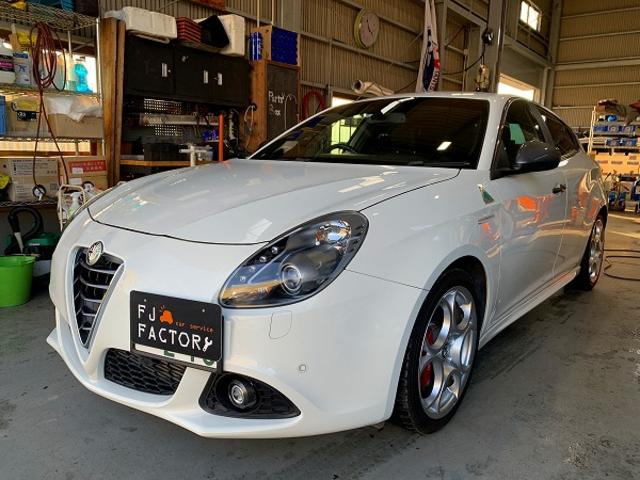 アルファロメオ ジュリエッタ クアドリフォリオ ヴェルデ 車検 兵庫県 三木市 三田市 加古川市 加東市 小野市 神戸市 北区 西区 車検 修理 鈑金 お任せください グーネットピット