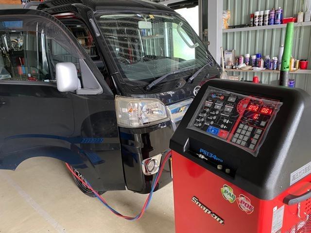 エアコンフラッシング　作業実績100件以上　ダイハツ　ハイゼットトラック　EBD-S500P　地域密着　整備工場　車検　修理　鈑金　塗装　パーツ持込取付　奈良　大和高田市　橿原市　葛城市　香芝市　御所市　広陵町　田原本町