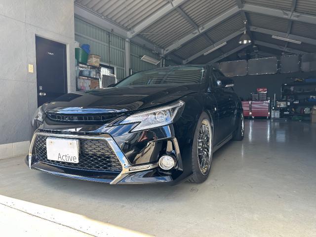 トヨタ　マークX　DBA-GRX130　TEINフルタップ　車高調　取付　奈良　大和高田市　橿原市　葛城市　御所市　香芝市　桜井市　広陵町　田原本町　大阪　京都　和歌山　三重