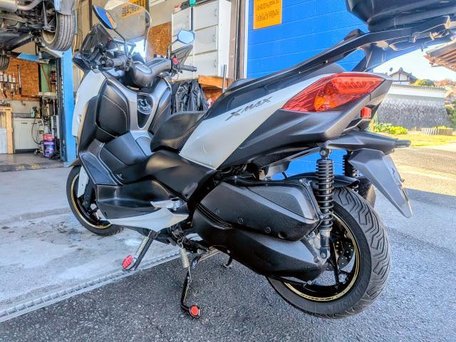 ヤマハ　バイク　X-MAX　セキュリティー取付　セラミックコーティング施工　奈良　生駒