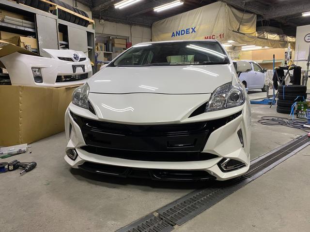 30 プリウス前期　ヴァルドフルエアロ取り付け