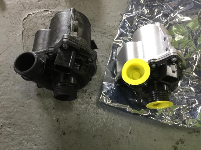電動ウォーターポンプ交換　BMW　X5　E70　ご新規様　初来店　車検　修理　鈑金　塗装　事故修理　パーツ持込取付　和泉市　堺市　高石市　岸和田市　泉大津市