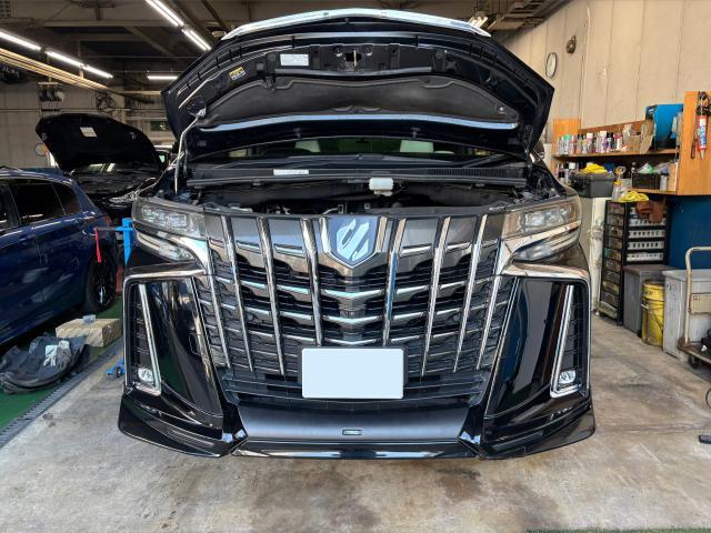 トヨタ アルファード ミラーカメラユニットカーテシーランプ不良 交換