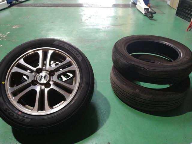 ホンダ　ＮＢＯＸ　タイヤ交換　１５５/６５Ｒ１４　和泉市　自動車工房ＰＲＯＵＤ