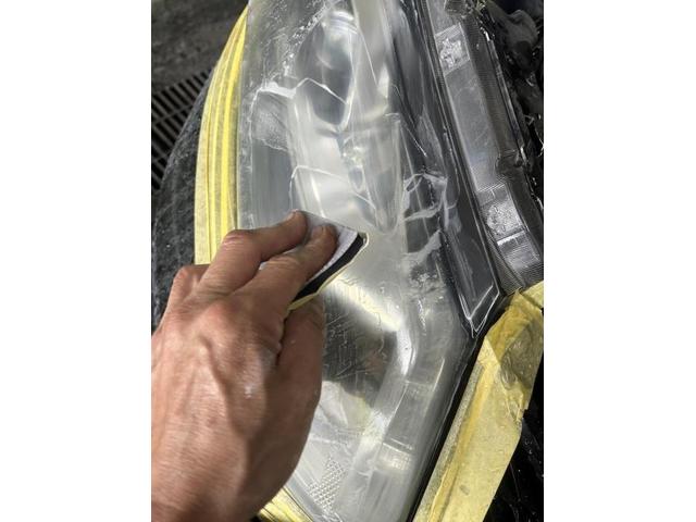 日産　エクストレイル　20Ｘ　ハイブリッド　ヘッドライトコーティング　ヘッドライト磨き　をさせていただきました。　土日営業　代車無料　持ち込みパーツ　滋賀　守山