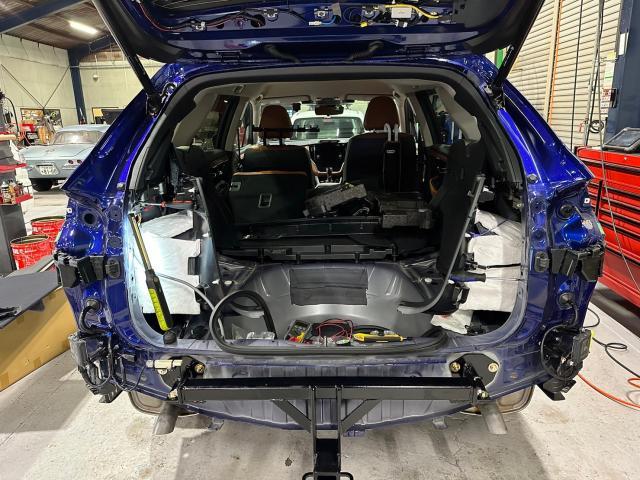 【滋賀県】SUBARU レガシィ ヒッチメンバー取付 電源取付 加工 メンテナンス カスタム アウトドア 修理 不具合【東近江市】