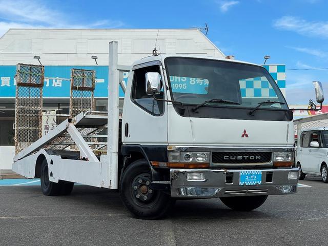 ユーポス8号栗東店 三菱ふそう キャンター 4.6 MT 在庫車紹介 2台積み ウィンチ メッキバンパー メッキミラー 54.5万km 滋賀県 栗東 守山 草津 大津 湖南 野洲 甲賀 中古車販売 積車 レッカー FE648