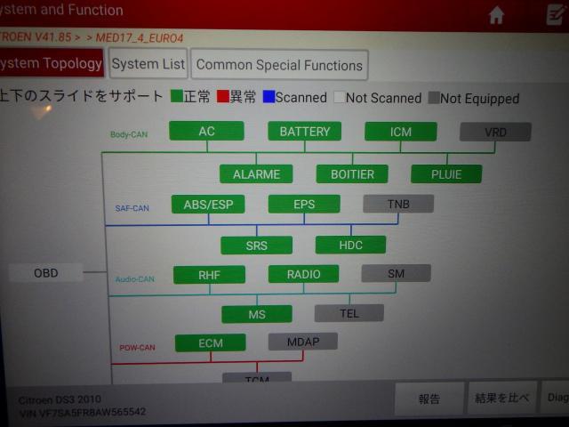 シトロエン　DS3　エンジン不調修理　カムソレノイド取替え　ABA-A5C5F04　