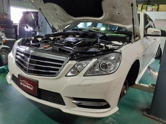 H24年式　Ｗ２１２　メルセデスベンツ　Ｅ２５０　フロントブレーキパッド交換　リアブレーキパッド交換　ミズタニ自動車　加西市　加東市　西脇市　小野市　三木市　加古川市　姫路市