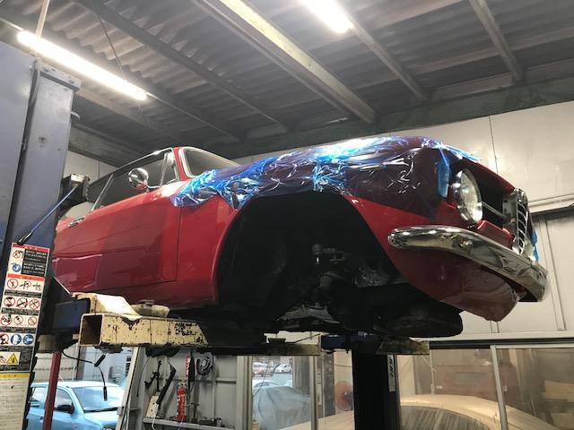アルファ　ジュリア　下廻りオーバーホール　北九州市　門司区　イタリア車・フランス車の整備ならイデオートサービスへ！