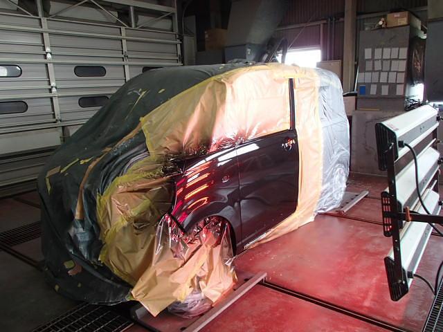 板金塗装実例　ムーヴキャンバス　左前廻り