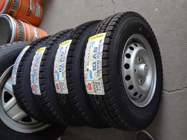 N-VAN  JJ2  スタッドレスタイヤ履き替え　冬タイヤ　雪　145/80R12  糟屋郡　篠栗町　福岡市　飯塚