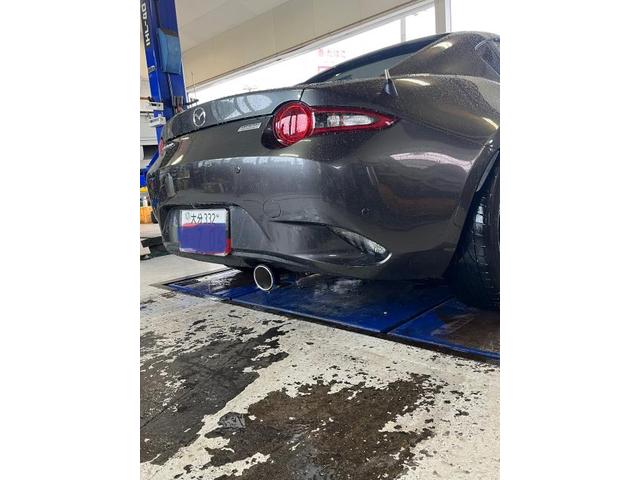 マツダ　ロードスターＲＦ　HKSマフラー取付　大分市　別府市　由布市　竹田市　豊後大野市　臼杵市　日出町　津久見市　佐伯市　杵築市　国東市　のお客様も大歓迎です！