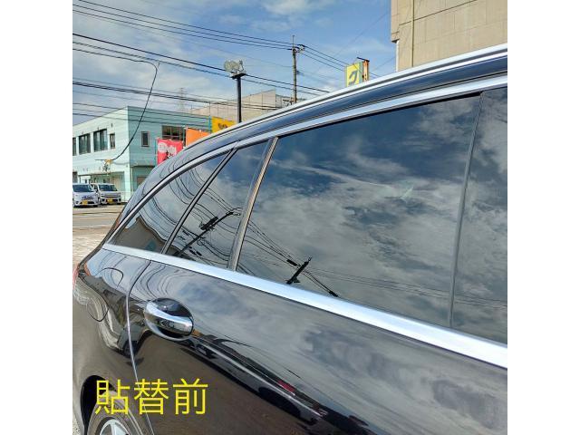 メルセデスベンツ　Cクラス　ガラスフィルム貼替　UV対策　エアコン効率UP  輸入車対応　工賃お気軽にお問合せください