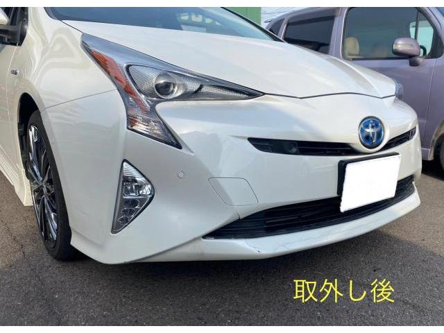50プリウス フロントスポイラー取り外し エアロ取付 パーツ交換 50プリウス フロントスポイラー取り外し エアロ取付 パーツ交換