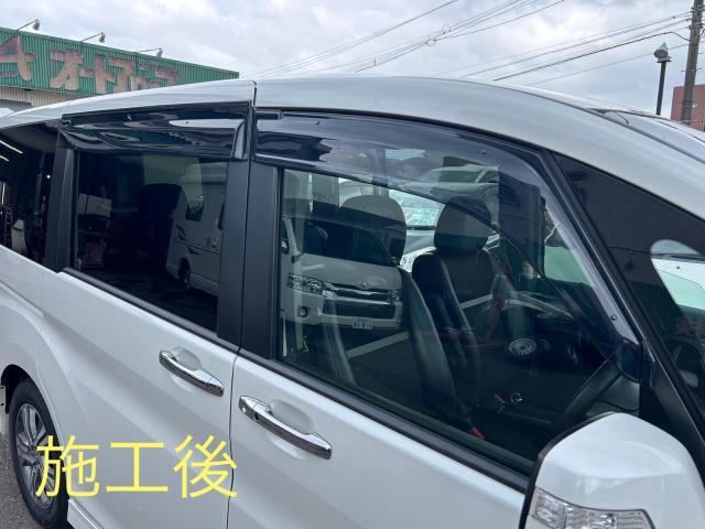 ステップワゴン　ドアバイザー取付　持込パーツ取付大歓迎！　事例多数　工賃お気軽にお問い合わせください！
