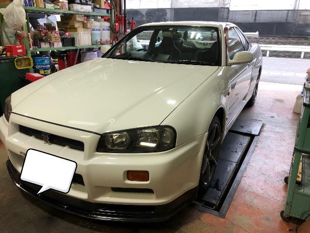 ニッサン スカイライン GTR BNR34 オイル交換　小倉北区よりご来店　 直方市　宮若市　鞍手郡　八幡西区