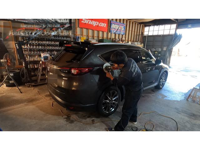 ＣＸ－８　納車準備　リアウイング取付　オートエグゼ　KG5P　KG2P　大分県　福岡県　熊本県　長崎県　宮崎県　鹿児島県　山口県　広島県　愛媛県　大分県大分市　福岡県福岡市　熊本県熊本市　佐賀県佐賀市　宮崎県宮崎市　大分県日田市