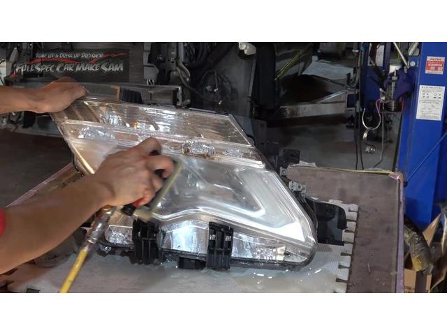 注文販売の　Ｅ５２　エルグランド　サムエディションします　ヘッドライト塗装　ガラス磨き　後期化　納車準備　大分県　福岡県　熊本県　長崎県　宮崎県　鹿児島県　山口県　広島県　愛媛県　大分県大分市　福岡県福岡市　大分県日田市　ＳＯＤ－１