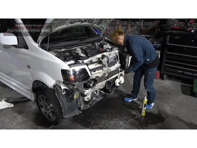 Ｈ８２Ｗ　ＥＫスポーツ　ラジエター交換　作業ミスで穴が開いたようです　ＬＬＣ漏れ　大分県　福岡県　熊本県　長崎県　宮崎県　鹿児島県　山口県　広島県　愛媛県　大分県大分市　福岡県福岡市　大分県日田市　ＳＯＤ－１