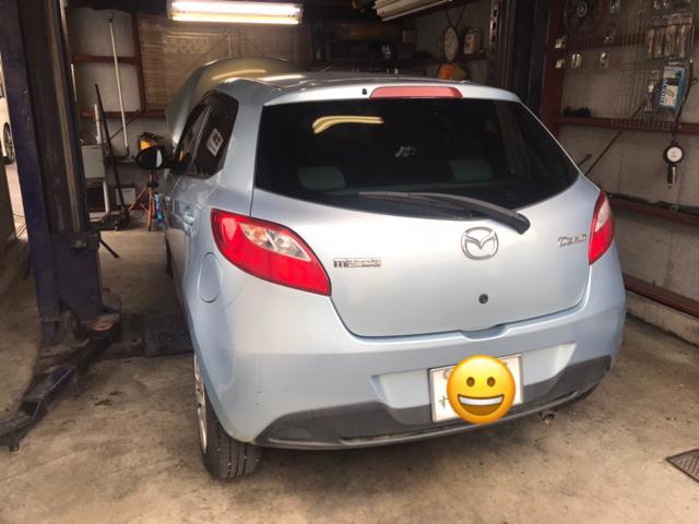 デミオ 車検 整備 タイヤ オイル バッテリー マフラー パワーウィンドウスイッチ 不良 持込 取付 廃車 買取 注文販売 カーアクト大分 大分市 修理 交換 ドライブレコーダー フロントガラス アライメント 調整 アクセラ CX5 CX3