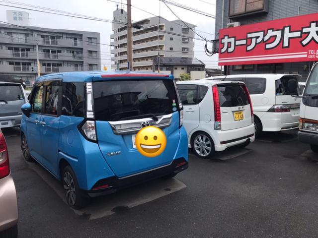 タンク ルーミー タイヤ オイル 持込 取付 廃車 買取 注文販売 キズ ヘコミ 車検 整備 マフラー バッテリー カーアクト大分 大分市 修理 交換 ドライブレコーダー フロントガラス アライメント 調整 アルファード ヴェルファイア