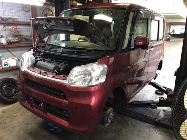 タント　車検　整備　ラックブーツ　カーアクト大分　大分市　修理　交換　