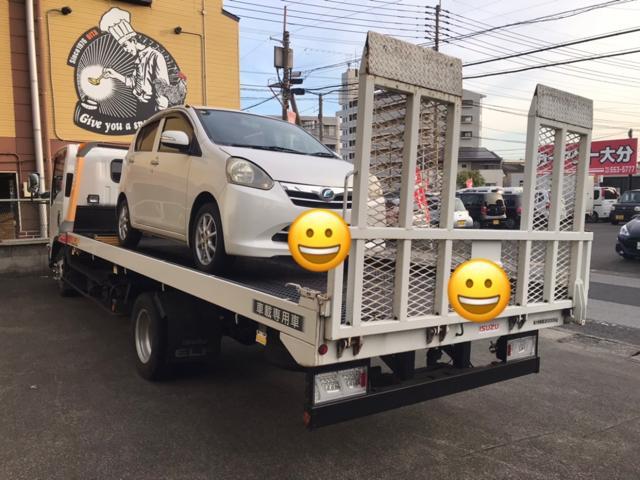 ダイハツ　ミライース　大分　ドライブレコーダー　買取　レッカー搬送　高価　バッテリー　廃車　キズ　事故　ヘコミ　故障　不動車　持ち込み　カーアクト大分　タイヤ　アマゾン　楽天　修理　輸出　交換　