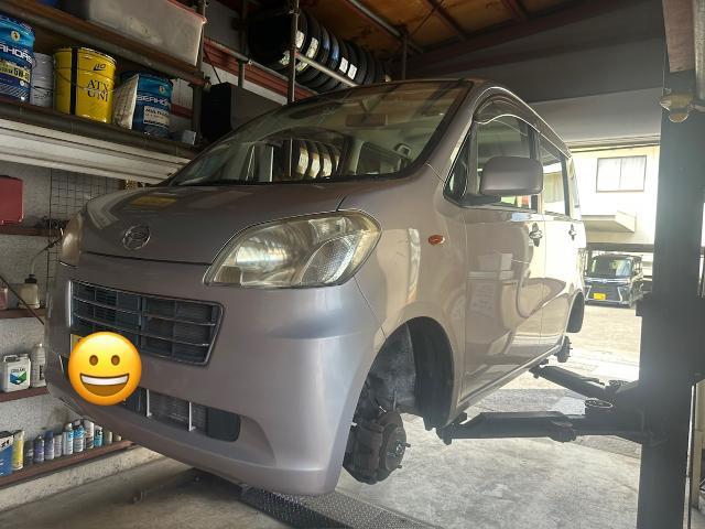 ダイハツ　タント　ホイール　持ち込み　タイヤ　交換　買取　カーアクト大分　廃車　修理　事故　ドライブレコーダー　取り付け　バッテリー　故障　キズ　レッカー搬送　ヘコミ　不動車